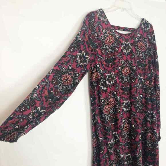 Abercrombie & Fitch Floral Long Sleeve Shift Dress Size Small - Picture 5 of 11